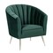Manhattan Comfort Rosemont Green and Gold Velvet Accent Chair